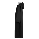 Black Hooded Cloak Halloween Cloak for Adults Wizard Costume Black Cloak Cosplay 3