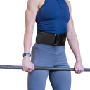 Black Neoprene Weightlifting Belt with Metal Buckle for Men and Women Support Belt for Back Stability and Safe Training 3