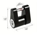 Black Padlock for Trailers Durable Anti-Theft Lock for Motorhomes, Trucks and Trailers Robust Protection for Tow Bars 6