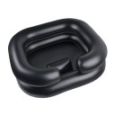 Black Portable Inflatable Shampoo Bowl 58×52×19cm for Washing Hair Sitting or Lying Down by the Bed Lightweight Rinsing Basin for Home Care 1