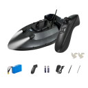Black RC Feeding Boat 65 x 32 x 23 cm 12 V 18000 mAh Capacity 2.5 kg Remote Control 500 m 2
