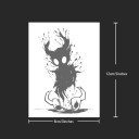 Black Temporary Waterproof Tattoo 12 x 8 cm Design Devil Out of Body Adhesive Tattoo Stylish Body Decoration Easy Application Long Lasting 2