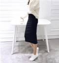 Black Women's Pencil Skirt Made of Cotton Midi Length 70 cm Very Stretchy and Opaque Material Universal Size for Waist 60 to 90 cm 2