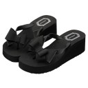 Black Women's Platform Flip Flops 4