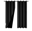 Blackout Curtain for Bedroom and Living Room Heat Insulating Opaque Curtains Eyelet Blackout Curtains Light and Noise Blocking Curtains 100 x 130 cm 2