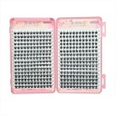 Blanding af falske øjenvipper i længderne 11 mm, 12 mm og 13 mm i et etui. 22 rækker falske øjenvipper af høj kvalitet. Sæt med eyelash extensions-bundter. 4