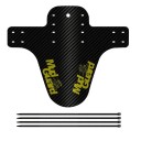 Blatnică universală pentru bicicletă față și spate neagră cu model colorat din carbon ultraușoară flexibilă protecție împotriva noroiului 9