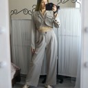 Blazer corto da donna e pantaloni A3069 1