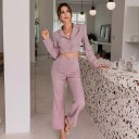 Blazer curto feminino e calças B1282 3