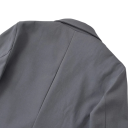 Blazer feminino elegante com colarinho e bolsos Blazer social de cor sólida com botões em poliéster Casaco estiloso em várias cores 3