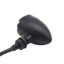 Blinker til motorcykel med gitter Metal retningsviser i sort Orange lys Spænding 12 V Effekt 5 W Montering med gevind og møtrik 2