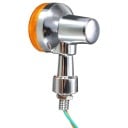 Blinkers för motorcykel 4 st Runda blinkers med orange skydd Plastkropp med kromat utseende DC 12 V 8,9 x 5,9 x 4,6 cm Kabel 25 cm 5