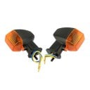 Blinklys til motorcykel for Kawasaki KLE 250 KLE 400 KLE 500 ZXR250 ZXR400 ZXR750 ZRX1100 ZRX1200 Orange dæk Sort krop 2 stk. 4