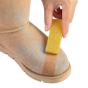 Bloc de cauciuc galben pentru curățarea pantofilor din piele întoarsă, 6,5 x 2 cm, pentru decontaminare și lustruire, îngrijirea pantofilor din piele 2