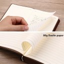 Bloc de notas A6 Estilo retro con cuerda Cuaderno rayado con patrón en relieve Cuaderno de bolsillo para la oficina y para llevar 3