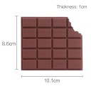 Bloc de notas con forma de chocolate de 80 hojas Cuaderno colorido con diseño de mesa realista con impresión Cuaderno con efecto mordisco 3