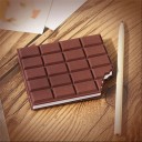 Bloc de notas con forma de chocolate de 80 hojas Cuaderno colorido con diseño de mesa realista con impresión Cuaderno con efecto mordisco 5