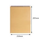 Bloc de notas desprendible sin forro A4 210 x 297 mm Bloc de notas con espiral superior para dibujar y escribir Hojas en blanco Bloc de notas 2