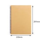 Bloc de notas desprendible sin forro A4 210 x 297 mm Encuadernación en espiral izquierda Bloc de notas para dibujar y escribir Hojas en blanco 2