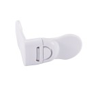 Blocco di sicurezza per mobili e porte contro l'apertura da parte dei bambini Blocco angolare autoadesivo senza forature Plastica ABS bianca 6,8 x 3,5 6