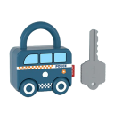 Blocco educativo per bambini a forma di auto con chiave 9