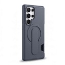 Blød plastikcover til Samsung Galaxy S25 Ultra med kortholder Skydende fingerholder Understøttelse af magnetisk opladning 9