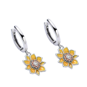 Bloeiende Zonnebloem Oorbellen 925 Zilver voor Vrouwen Zomer Bloemenontwerp Symboliserend Geluk en Vitaliteit voor Elke Dag 3