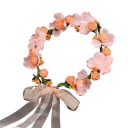 Bloemenkrans voor in het Haar Rozen en Weide Volle Bloemen Natuurlijke Haarband met Decoratieve Strik Romantische Bloemdecoratie voor het Haar 7