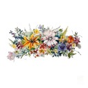 Bloemenstickers voor het toilet 30 x 15 cm PVC decoratie voor WC-deksel badkamersticker waterdicht eenvoudig aan te brengen 1