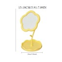 Bloemvormige tafelspiegel 15-18 x 10 cm Kleurrijke make-upspiegel Decoratieve tafelspiegel Spiegel voor slaapkamer of badkamer 2