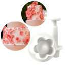Bloemvormige uitsteker met zuiger set van 4 stuks Plastic vormen voor fondant voor het decoreren van taarten en desserts Bloemetjes van 7 tot 20 mm 3