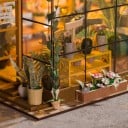 Blomsterhus 20 x 18 x 19 cm Miniatyr LED byggesæt med møbler Dekorativt hus med belysning og realistiske detaljer 5