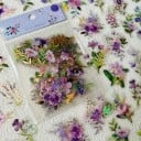 Blomsterklistermärken med transparent effekt 40 st 9x14,5 cm PET för scrapbook dagbok kort album dekoration skapande 4