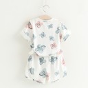Blomstersæt til piger - T-shirt og shorts J1269 2