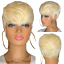 Blonde Echthaarperücke für Damen N895 2