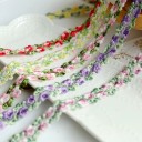 Blondeblomstbånd 2 cm x 90 cm Fint dekorativt bånd Vintage blonde til bryllupsdekoration Dekorativt bånd til gaver og kunsthåndværk Håndlavet 3