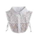 Blondefalsk krave til kvinder Elegant aftagelig damekrave Stilfuldt blondetilbehør til sweater, bluse eller kjole Modedekoration 2