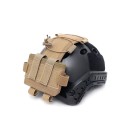 Bloque de equilibrio del casco con bolsillo para batería Colores neutros Sistema de equilibrio para visión nocturna y accesorios Bolsillo adicional para contrapeso 3