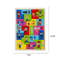 Bloques de rompecabezas de madera 15 x 22,5 cm Motivos de profesiones Bombero obrero jardinero Juguete educativo para el desarrollo de la lógica y habilidades 3