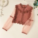 Blouse femme avec des manches transparentes 4