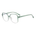 Blue Light Blocking Glasses for Computer and Mobile Large Geometric Plastic Frames with a Straight Top Line Oversized Style Clear Lenses 3