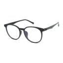 Blue Light Blocking Glasses for Computer and Phone Round Glossy Plastic Frame Clear Lenses Moulded Nose Pads Decorative Element at the Hinges 2