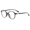 Blue Light Blocking Glasses for Computer Work Round Plastic Frame with Integrated Nose Pads Ribbed Pattern Temples with a Plate 8