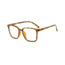 Blue Light Blocking Glasses for Computer Work Square Plastic Frame with Rounded Corners Integrated Nose Pads and Wide Temples 1