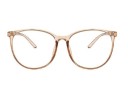 Blue Light Filter Glasses for Computer and Mobile Use Large Round Plastic Frames Clear Lenses Temples in Frame Colour 1