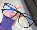 Blue Light Filter Glasses for Computer and Mobile Use Large Round Plastic Frames Clear Lenses Temples in Frame Colour 2