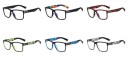 Blue Light Glasses for Computer Work Square Plastic Frame with Strong Rims Wide Temples with Metal-Look Pads at the Hinges 7