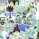 Blue Stickers 50 pcs E208 2