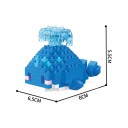 Blue Whale Building Set 6 x 6.5 x 5.1 cm 218 Pieces Cute Sea Figure Whale with Water Spout for Creative Assembly 2