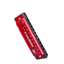Blues Harp C 10 Löcher chromatische Mundharmonika mit Etui für Anfänger Musikinstrument Geschenk verschiedene Farben praktisches Reiseetui 10